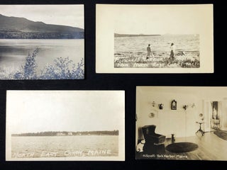 11 Maine RPPCs Real Photo Postcards 1920s-30s: Monhegan, Jackman, Boothbay Harbor, S. Bristol, Moose River, Friendship, York Harbor, Northeast Carry, S. Freeport