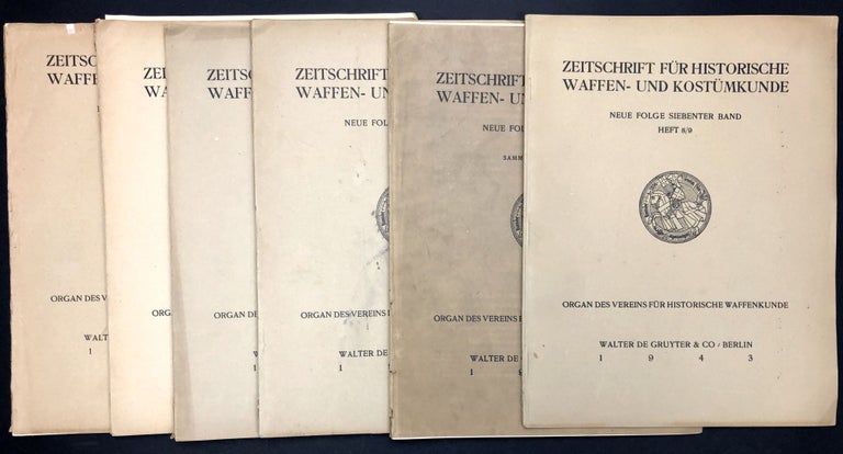 Item #H29300 Zeitschrift für historische Waffen- und Kostümkunde. Neue Folge, Siebenter Band, Heft 1-9, 1940-1943