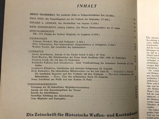 Zeitschrift für historische Waffen- und Kostümkunde. Neue Folge, Siebenter Band, Heft 1-9, 1940-1943