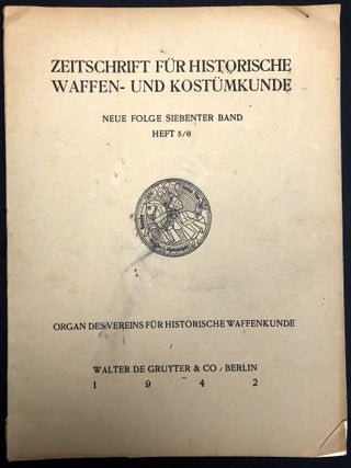 Zeitschrift für historische Waffen- und Kostümkunde. Neue Folge, Siebenter Band, Heft 1-9, 1940-1943