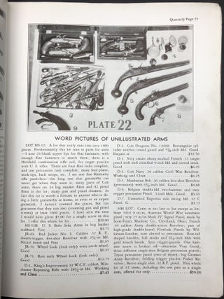A. R. C. A. Arms Quarterly, Vol. 1 nos. 1-3 (June-December, 1933), Vol. 2 nos. 1-2 (1934)