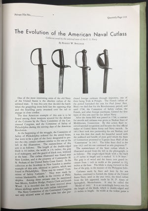 A. R. C. A. Arms Quarterly, Vol. 1 nos. 1-3 (June-December, 1933), Vol. 2 nos. 1-2 (1934)