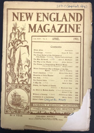 Item #H29328 New England Magazine, April 1901. Katharine Lee Bates