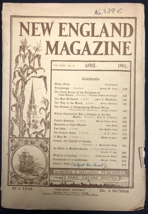 Item #H29329 New England Magazine, April 1901. Katharine Lee Bates