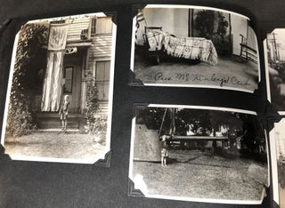 Charming Ohio photo album, 1929-1931, of vacationing in Ashtabula, Nelson's Ledges in Garrettsville, McKinley's birthplace