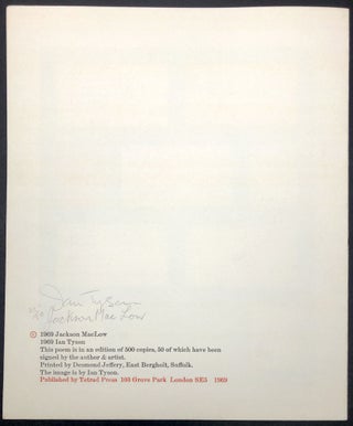 23rd Light Poem for Larry Eigner - one of 50 signed by both poet and artist