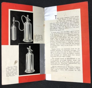 1932 leaflet brochure for the "Wear-Ever" Sodafont siphon bottle