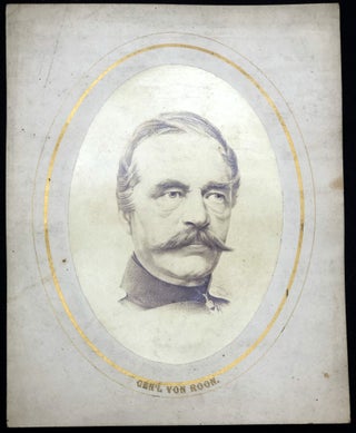 4 1870s large mounted oval photos of Louis II of Bavaria, General Karl Friedrich v. Steinmetz, Victor Emanuel II of Italy, Gen. Albrecht von Roon