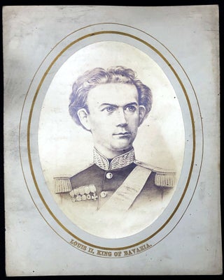 4 1870s large mounted oval photos of Louis II of Bavaria, General Karl Friedrich v. Steinmetz, Victor Emanuel II of Italy, Gen. Albrecht von Roon