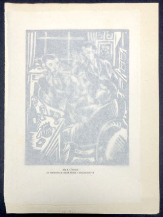 Original 1922 woodcut: In Memoriam Rene Beeh