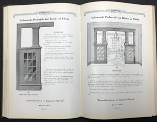 Large 1923 clothbound catalog of woodwork, doors, windows, transoms, cupboards, chests, sideboards, newels, trim, etc.