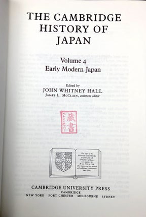 The Cambridge History of Japan, Vol. 4: Early Modern Japan