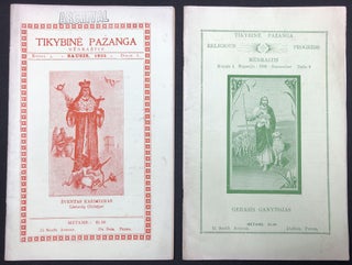 Item #H29560 Tikybine Pazanga / Religious Progress, , Vol. 3 no. 1, January 1935 & Vol. 4 no. 9,...