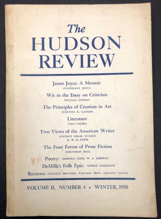 Item #H29566 The Hudson Review, Vol. III no.4, Winter 1950. Stanislaus Joyce, W. S. Merwin, Paul...