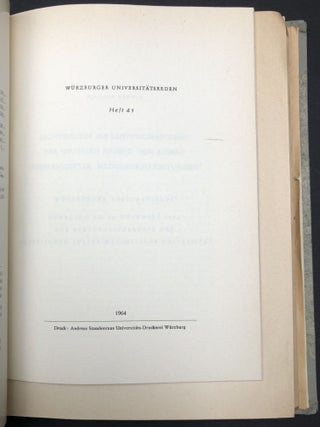 Gesamtverzeichnis der Arbeiten aus den Jahren 1964-1966, Psychologisches Institut der Universitat Wurzburg