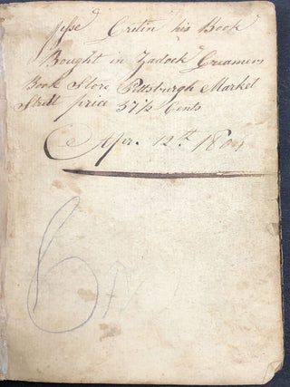 The New and Complete Universal Letter-Writer, bought at Zadok Cramer's Pittsburgh bookstore in 1804