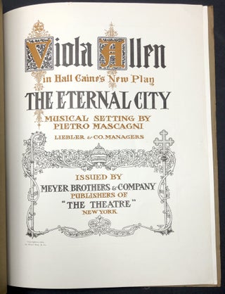 Souvenir Program from 1902 for Viola Allen in Hall Caine's The Eternal City, Music by Pietro Mascagni