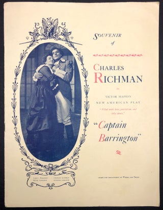 Item #H29628 1903 souvenir booklet of Charles Richman in "Captain Barrington" by Victor Mapes