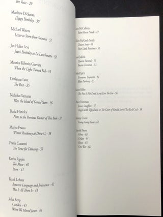 Poems for Jerry: A Tribute to Gerald Stern - signed by Stern