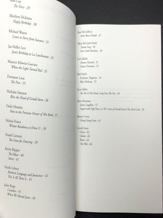 Poems for Jerry: A Tribute to Gerald Stern - signed by Stern
