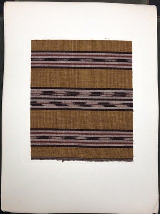 Forty Handwoven Cotton Textiles from Japan (1955) - with actual sample swatches