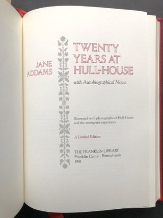 Twenty Years at Hull-House, Franklin 100 Greatest Masterpieces of American Literature