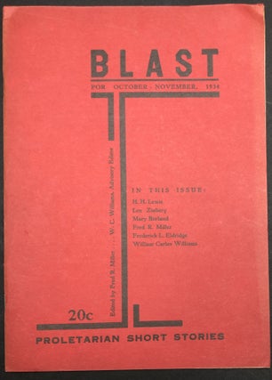 Item #H29999 Blast, October - November 1934 (Vol. 1 no. 5): Proletarian Short Stories. Fred R....