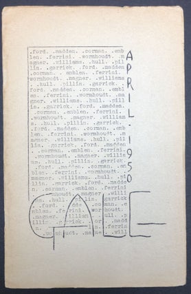 Item #H30000 Gale literary journal, Vol. II no. 3, April 1950. Jay Waite, Vincent Ferrini, ed....