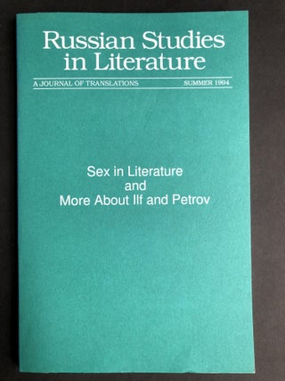 Item #H30059 Sex in Literature and More About Ilf and Petrov: Russian Studies in Literature,...