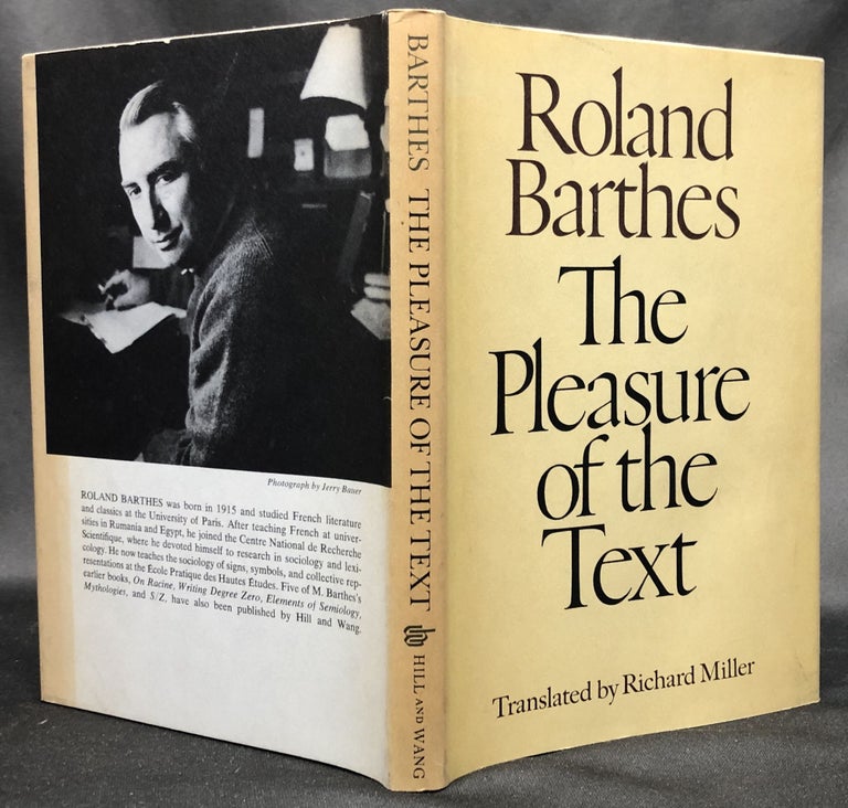 Item #H30112 The Pleasure of the Text (Hardback in dust jacket). Roland Barthes.