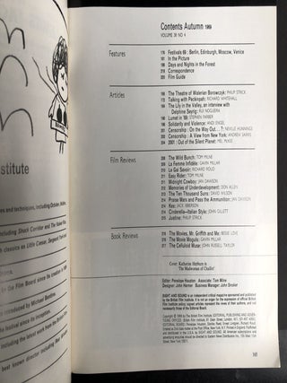Sight and Sound, 8 issues: Winter 1967/1968 - Autumn 1969