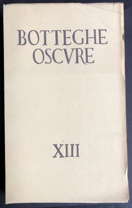 Item #H30205 Botteghe Oscure, Quaderno XIII, 1954. Marguerite Caetani, ed