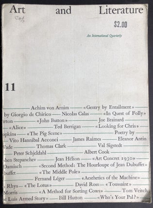 Item #H30212 Art and Literature no. 11, Winter 1967. John Ashbery, eds