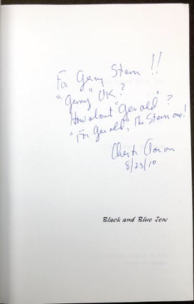 Black and Blue Jew, a novel -- inscribed to poet Gerald Stern