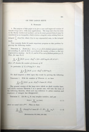 5 offprints on mathematics 1961-1965 from Collectanea by Fields Medal winner