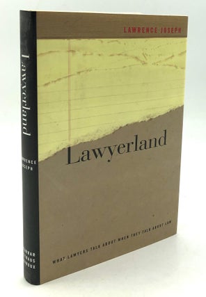 Item #H30330 Lawyerland -- inscribed to poet Gerald Stern. Lawrence Joseph