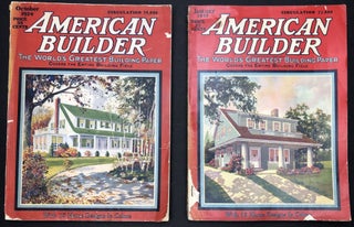 Item #H30343 American Builder magazine, October 1924 & January 1925. Bernard L. Johnson, ed