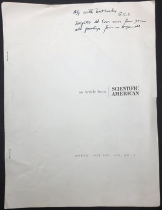 Item #H30393 "Helmholtz" 1958 offprint of article inscribed by author to Adolf Grunbaum. A. C....