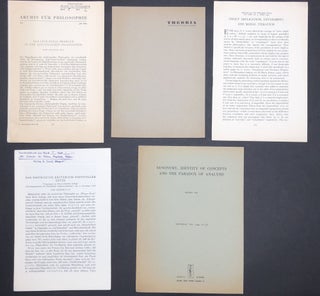 Item #H30417 5 offprints from the collection of Adolf Grunbaum: Das Empirische Kriterium...