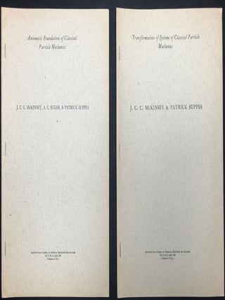 Item #H30440 2 1953 offprints: Transofrmations of Systems of Classical Particle Mechanics;...