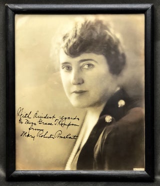 Item #H30498 Inscribed framed photograph, 1920s. Mary Roberts Rinehart