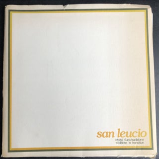 Item #H30510 San Leucio, Vitalita d'una tradizione; traditions in transition -- folder of...