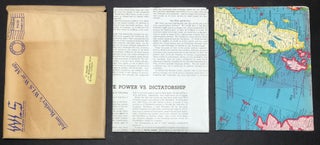 Item #H30565 WLS The Prairie Farmer Station War Map, April 1940 plus "Total Defense" map by...