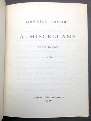 A Miscellany, First Series I-X -- inscribed