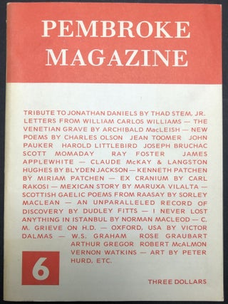 Item #H30580 Pembroke Magazine No. 6, 1975. Norman Macleod, Charles Olson, ed. William Carlos...