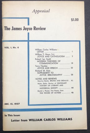 Item #H30591 The James Joyce Review, Vol. 1 no. 4, Dec. 15, 1957. Edmund L. Epstein, Richard M....