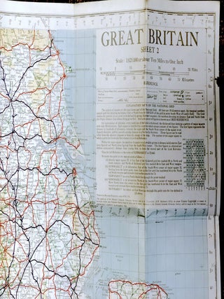 1946 32x40" Ten-Mile Road Map of Great Britain, Sheet Two