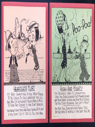 24 Twenty-Four Different New Day Comics for Girls and Boys (1920s satirical comic sheets with verse)
