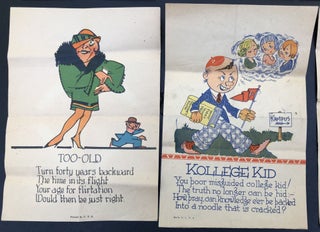 20 "Vinegar Valentines" from the 1920s-1930s -- satirical cartoon broadsheets with verse