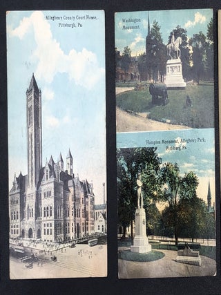 18 Pittsburgh postcards from 1905-1913: Heinz Residence, Homeopathic Hospital, Block House, 1912 flood, etc.